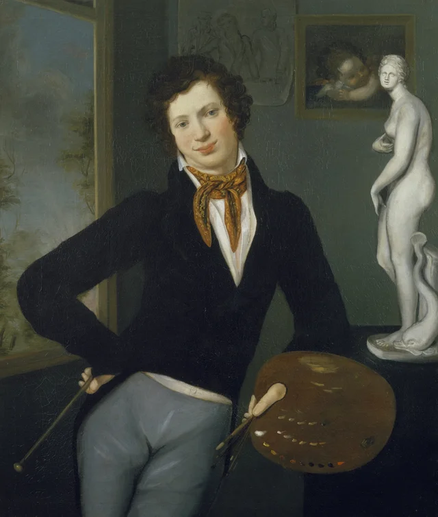 Autorretrato, Moritz Daniel Oppenheim