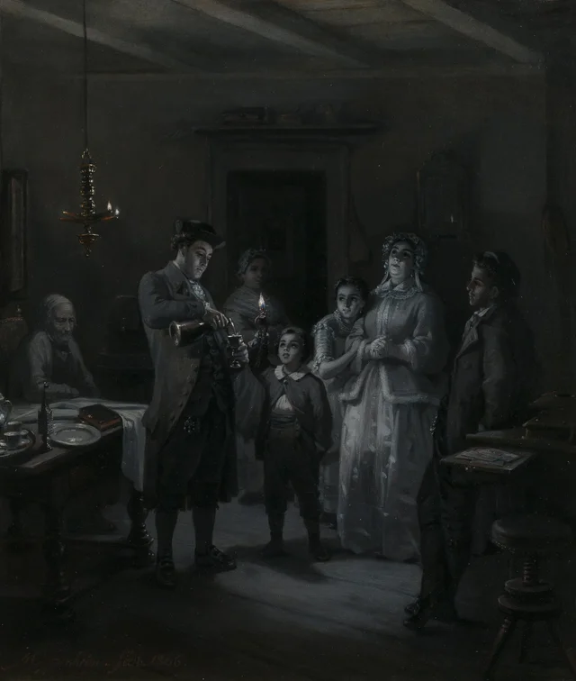 The Conclusion of the Sabbath, Moritz Daniel Oppenheim