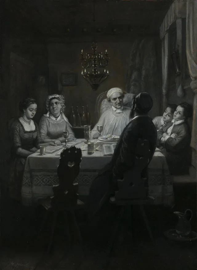 Seder (The Passover Meal), Moritz Daniel Oppenheim