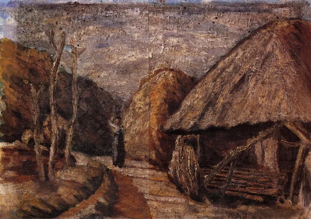 Paisaje de pueblo agrícola, Na Hye-sok