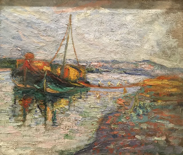 Barges on the Sava, Nadežda Petrović