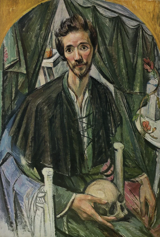 Autoportrait au crâne, Nakamura Tsune