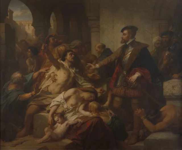 Charles V Frees the Slaves in Tunis, Nicaise De Keyser