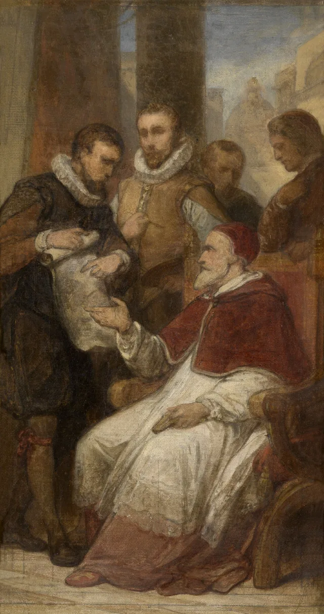The Painters Matthijs and Paul Bril in Rome, Nicaise De Keyser
