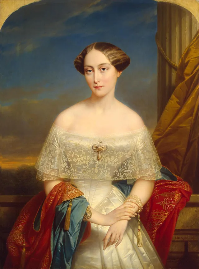 Portrait of Grand Duchess Olga Nikolaevna (1822-1892), Daughter of Emperor Nicholas I, Nicaise De Keyser