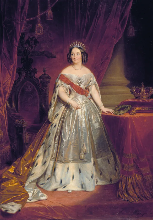 Portrait of the Queen Mother Anna Pavlovna, Wife of King William II of the Netherlands, Nicaise De Keyser