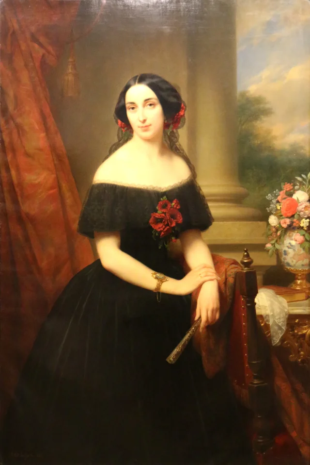 Portrait of Louise-Caroline-Françoise van Campenhout, Nicaise De Keyser