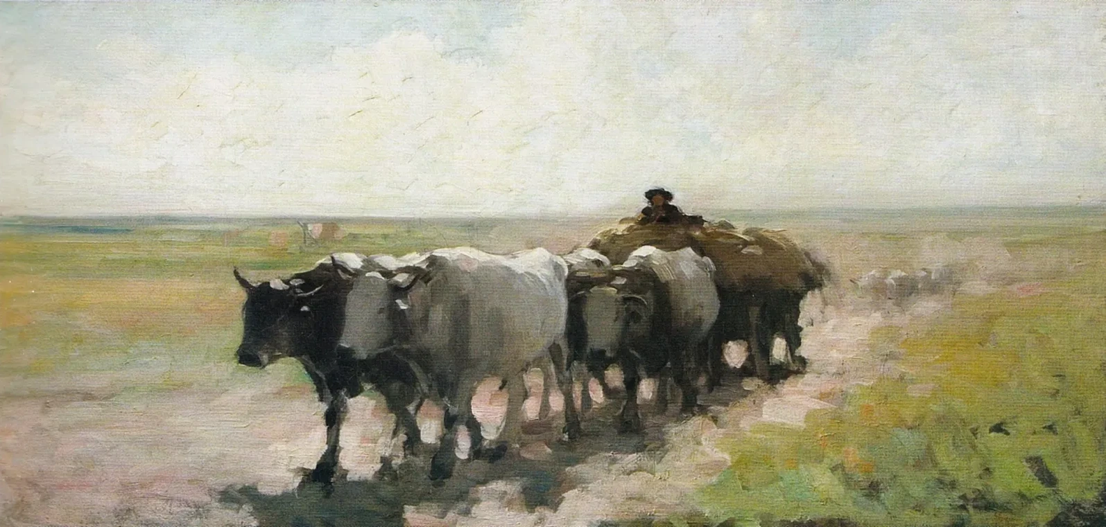 Ox-Cart with Four Oxen, Nicolae Grigorescu