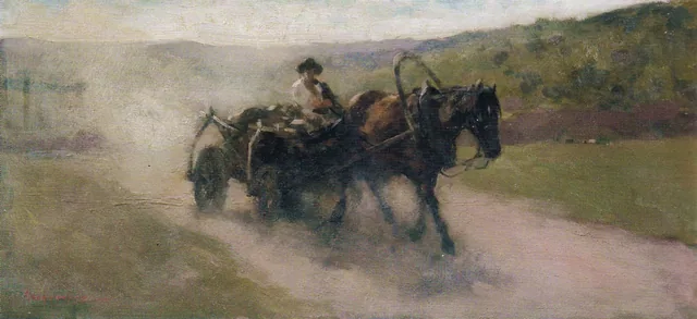 一頭立ての荷馬車