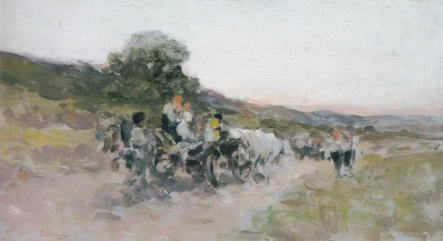 Ox-Carts at Evening, Nicolae Grigorescu