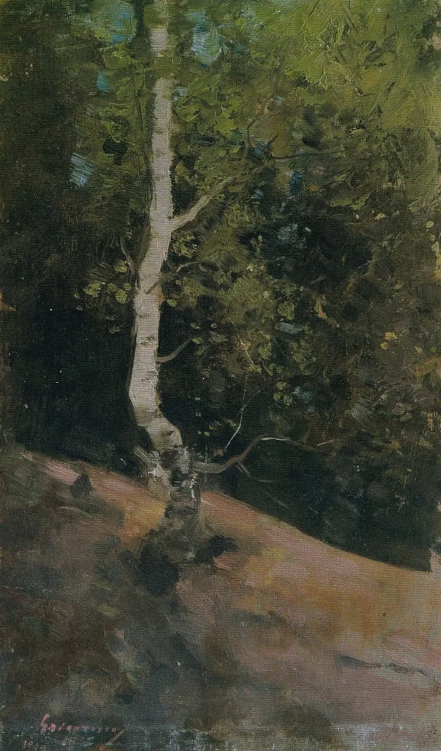 Corner of a Forest with a Birch, Nicolae Grigorescu