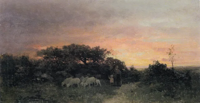 Pôr do sol em Barbizon