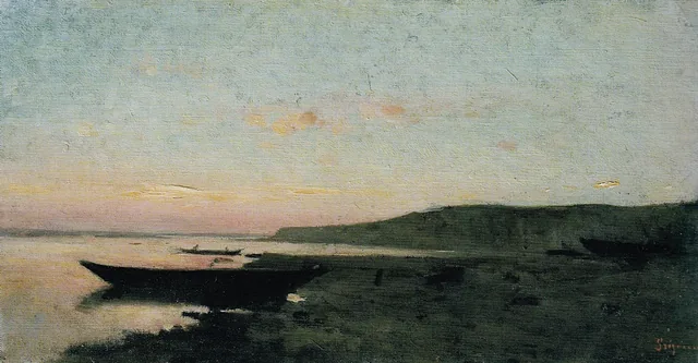 Coucher de soleil sur le Danube
