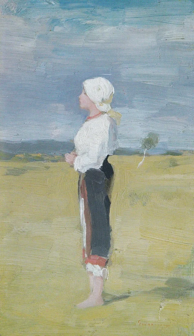 Young Peasant Girl in the Plain, Nicolae Grigorescu