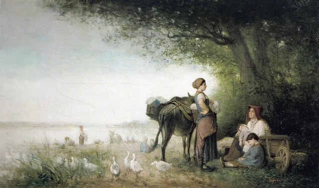Lavandières à la rivière