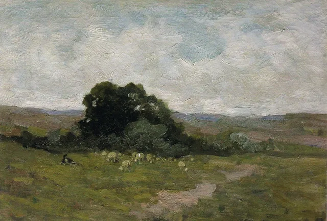 Paysage au troupeau