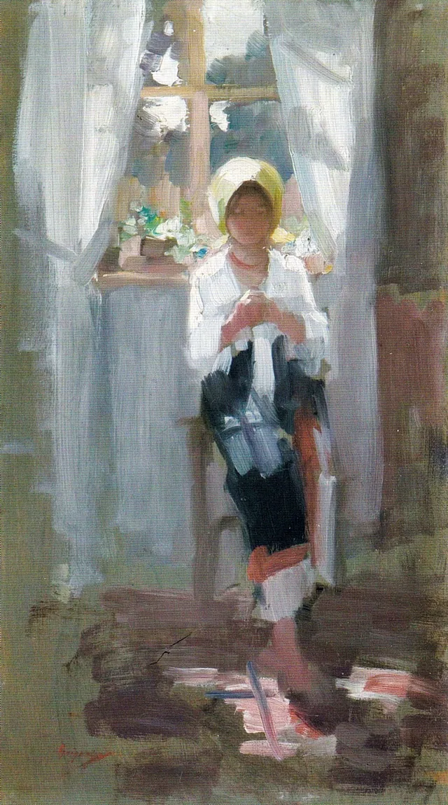Peasant Woman Working at the Window, Nicolae Grigorescu