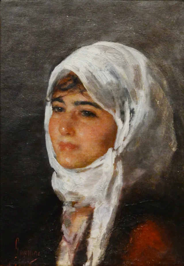 Tête de jeune paysanne