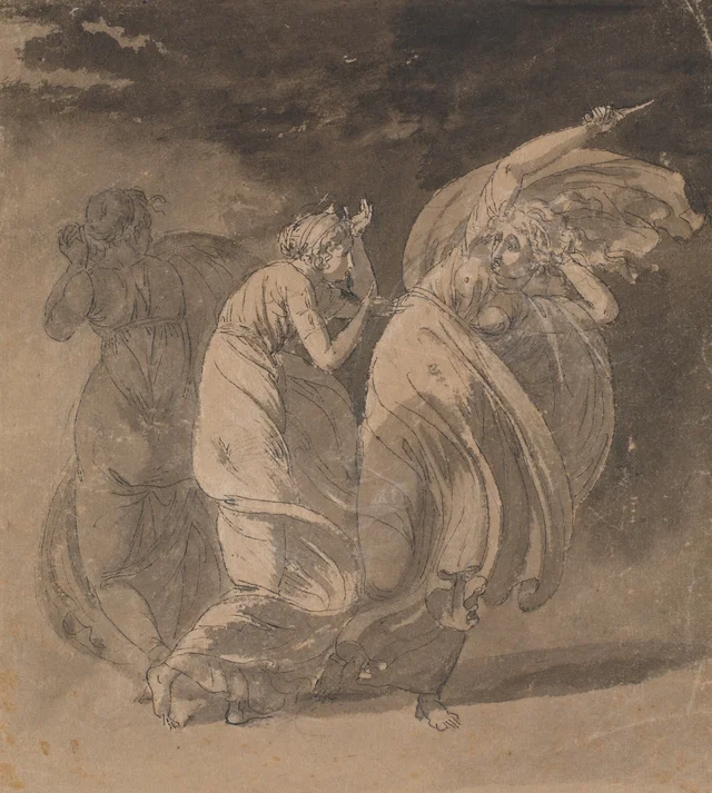 Julia y Fulvia. Escena del «Triunvirato» de Voltaire, acto IV