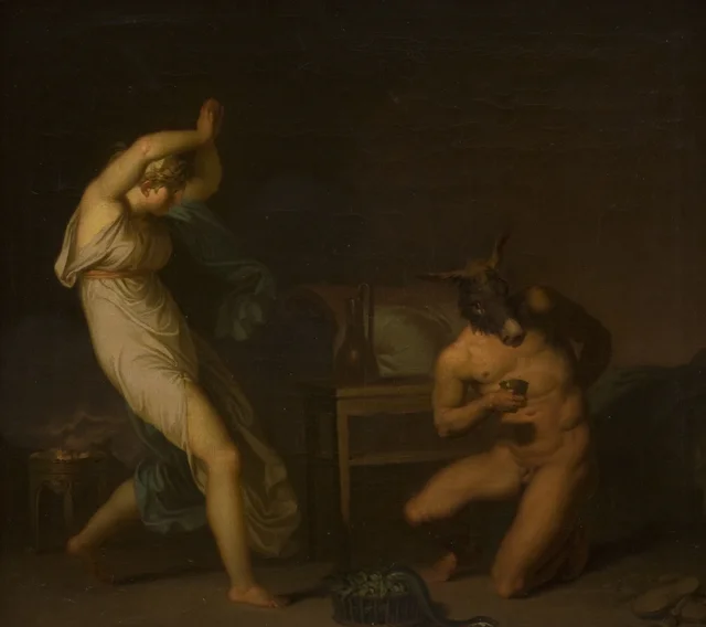 Fotis sees her Lover Lucius Transformed into an Ass. Motif from Apeleius' The Golden Ass