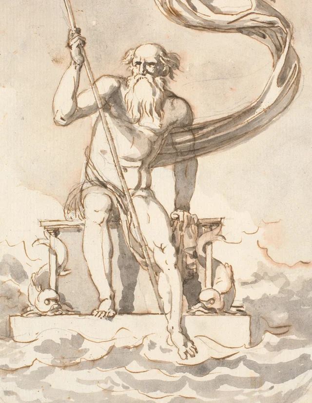 Océano en su trono en el mar, Nicolai Abildgaard