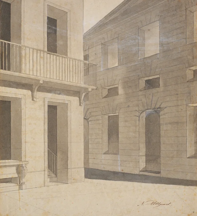 Ancient Street Scene. Presumably Preparatory Work for the Terence Painting with the Listening Chremes