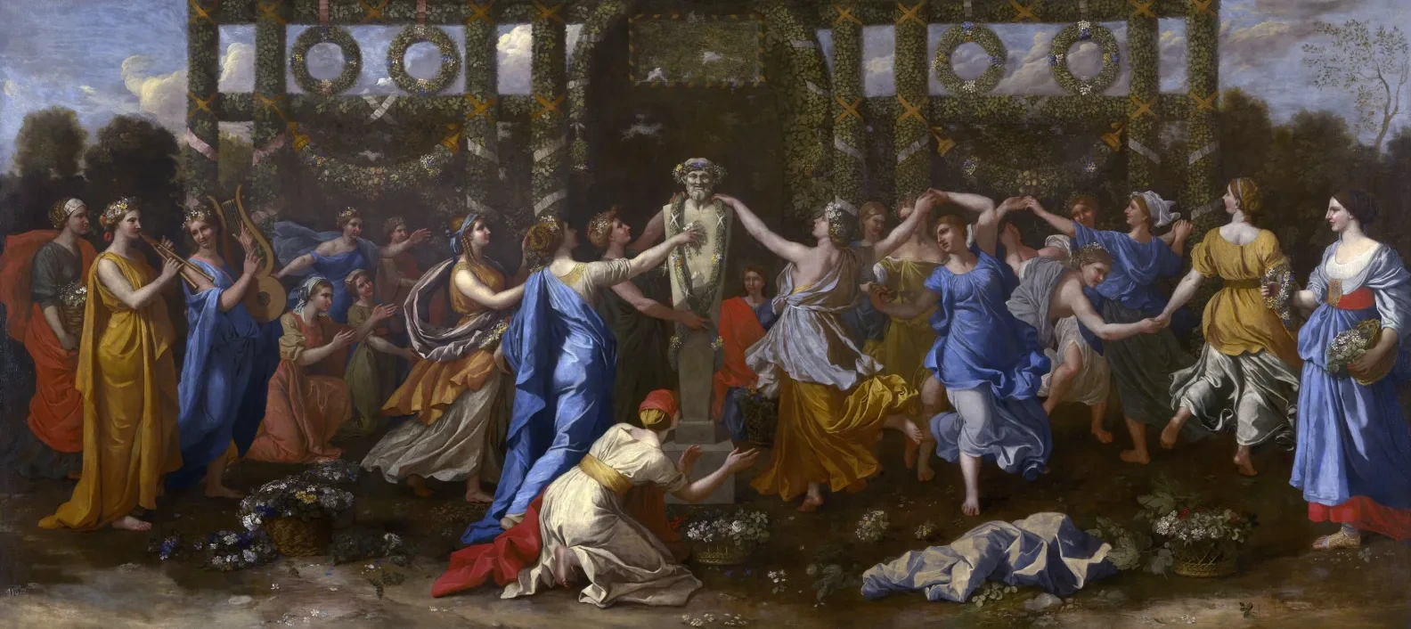 Himeneo disfrazado de mujer con ocasión de un sacrificio a Priapo, Nicolas Poussin