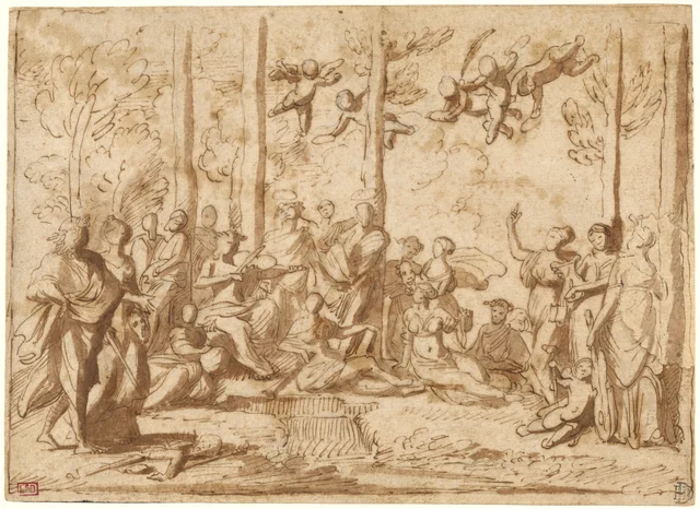Apollon et les Muses sur le Parnasse