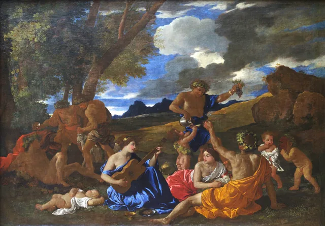 Bacchanal with a Lute Player, Nicolas Poussin