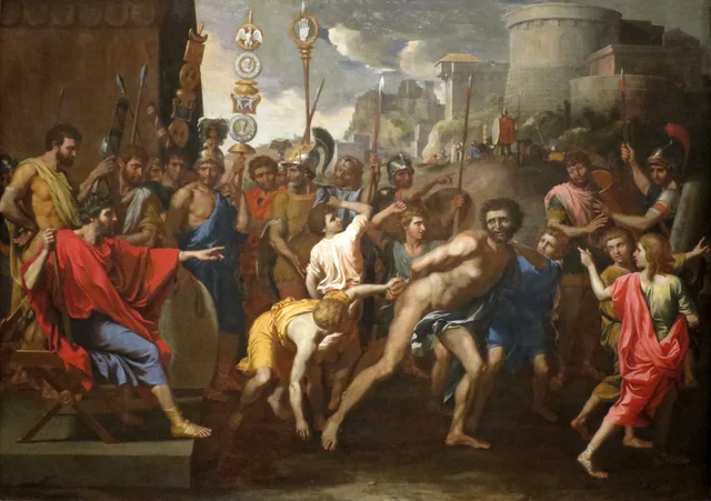 Camilo y el maestro de escuela de Faleria, Nicolas Poussin