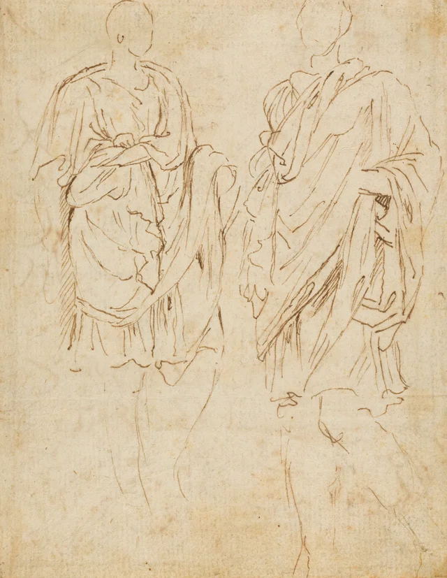 Dos estudios de una estatua antigua (recto); Escila y un centauro (verso)