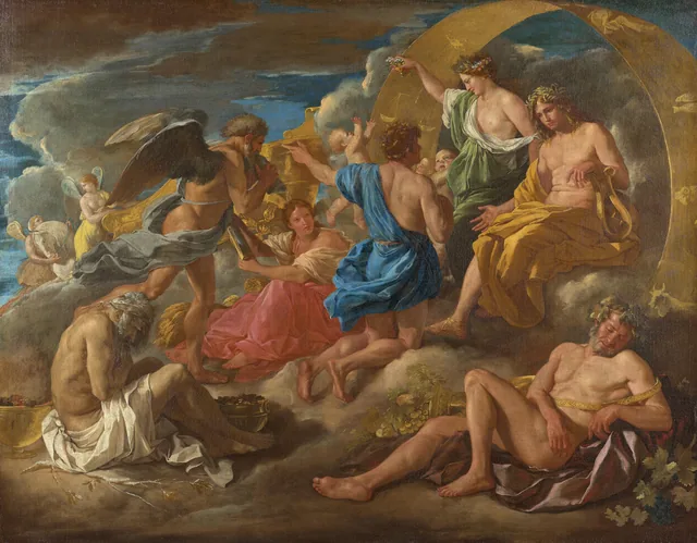 Helios and Phaeton with Saturn and the Four Seasons