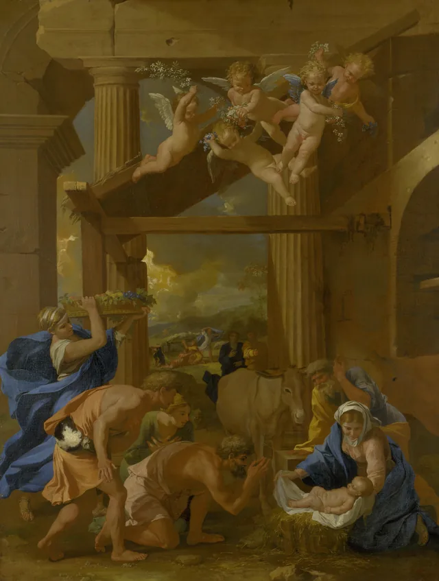 Adoration of the Shepherds, Nicolas Poussin