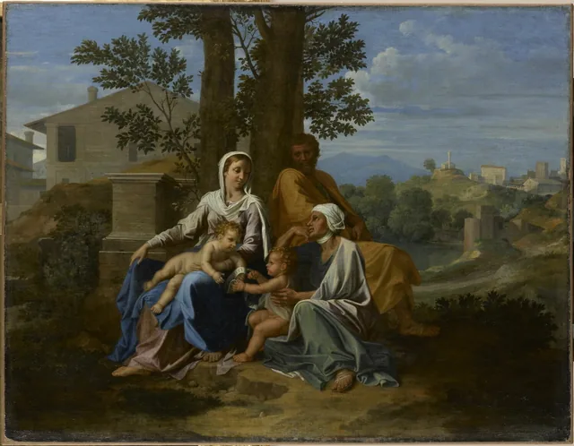 The Holy Family with Saint John and Saint Elizabeth in a Landscape