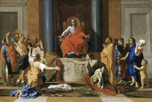 O Julgamento de Salomão, Nicolas Poussin