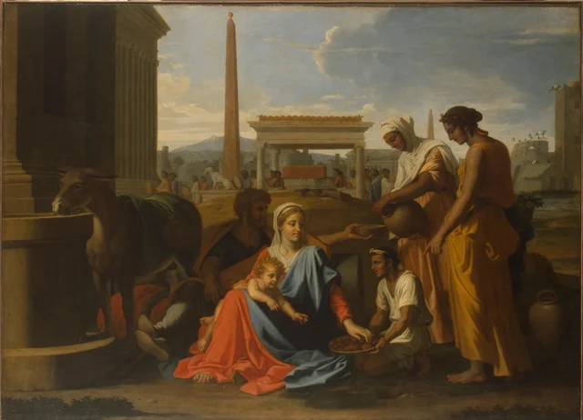 El descanso durante la huida a Egipto, Nicolas Poussin
