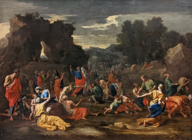 The Israelites gathering Manna in the Desert