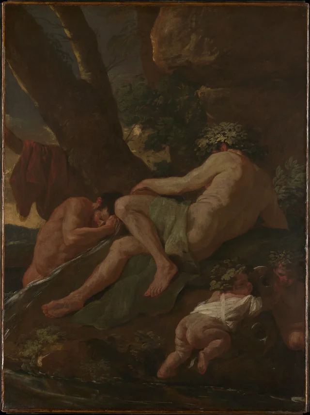 Midas se lavant à la source du Pactole, Nicolas Poussin