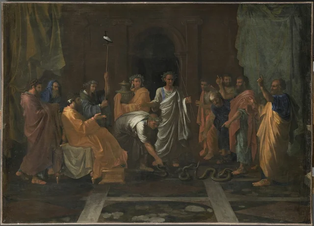 Moses Turning Aaron's Staff into a Serpent