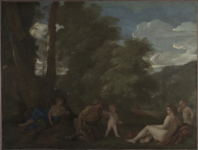 Nymphs and a Satyr (Amor Vincit Omnia), Nicolas Poussin