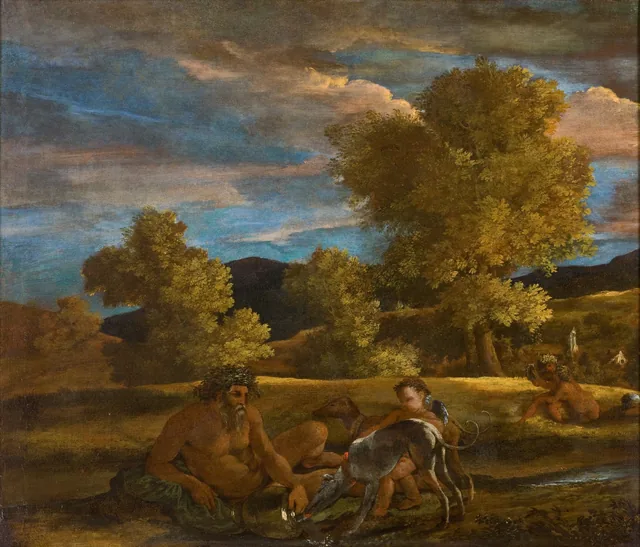 Paysage au dieu fleuve. Paysage de Grottaferrata (Venus and Adonis)