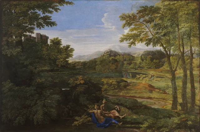 Paisaje con dos ninfas
