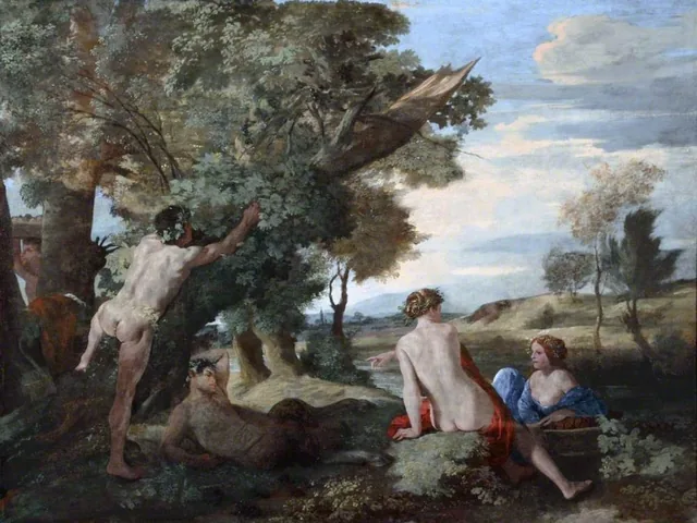Landscape with Bacchus and Ceres, Nicolas Poussin