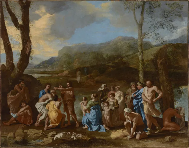 Saint Jean baptisant dans le Jourdain, Nicolas Poussin
