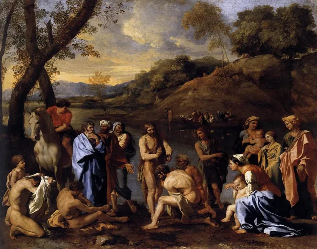 Saint John Baptising the People