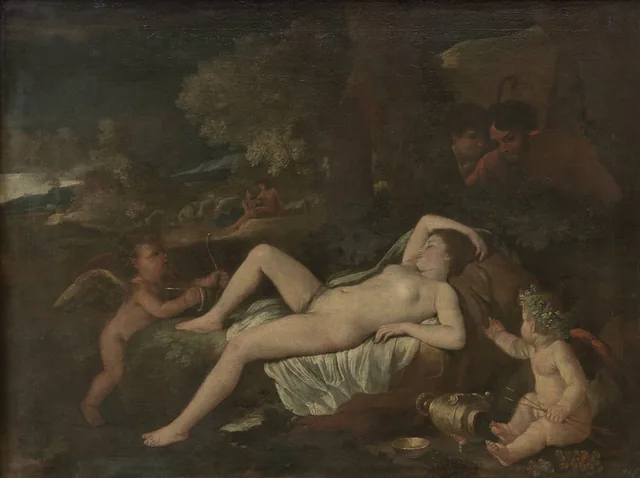 Sleeping Venus with Cupid, Nicolas Poussin