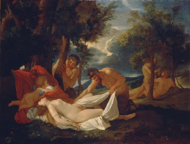 Sleeping Venus Surprised by Satyrs