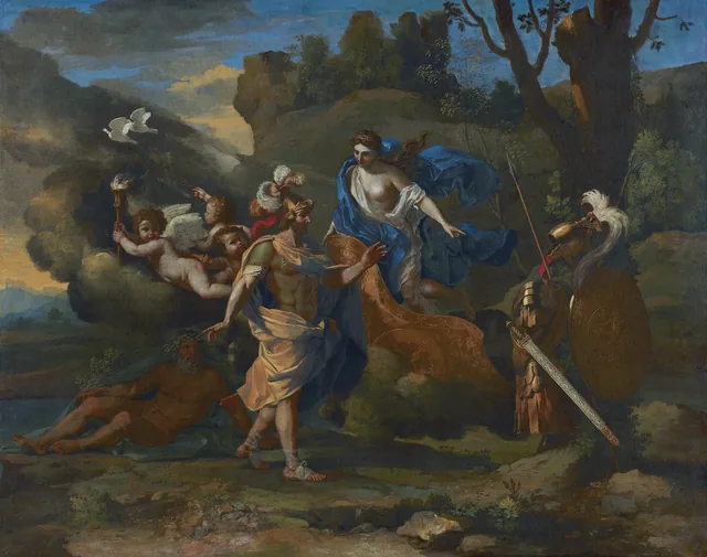 Venus, Mother of Aeneas, presenting him with Arms forged by Vulcan"