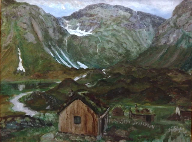 Alpage au clair de lune, Nikolai Astrup