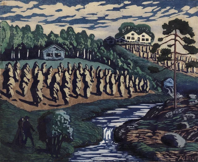 Grandes gerbes sur perches, Nikolai Astrup